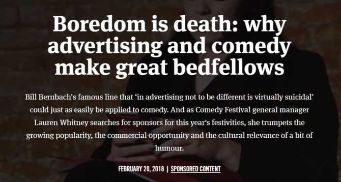 Advertising and Comedy 1